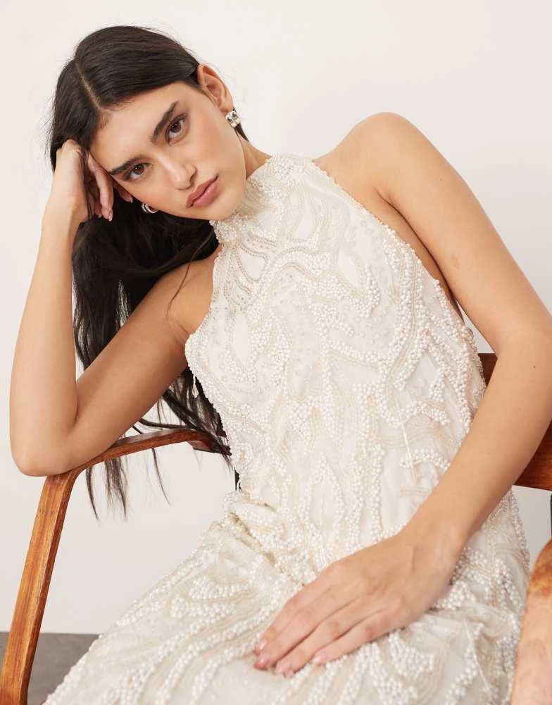 Shop ARRANGE embellished pearl crystal halter column maxi dress in white on Sale at BeyondStyle Get 10% Off ARRANGE embellished pearl crystal halter column maxi dress in white with Limited-Time Flash Shop ARRANGE embellished pearl crystal halter column maxi dress in white on Sale at BeyondStyle Get 10% Off ARRANGE embellished pearl crystal halter column maxi dress in white with Limited-Time Flash