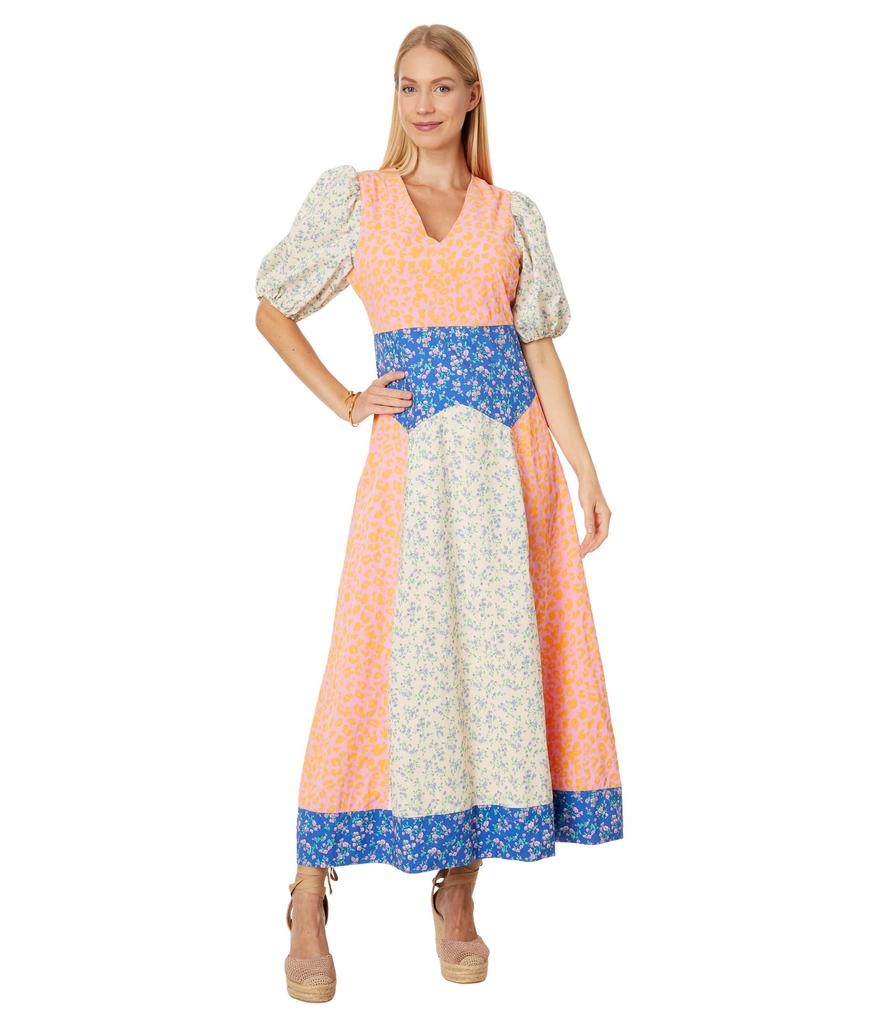 English Factory Mixed Print Maxi Dress