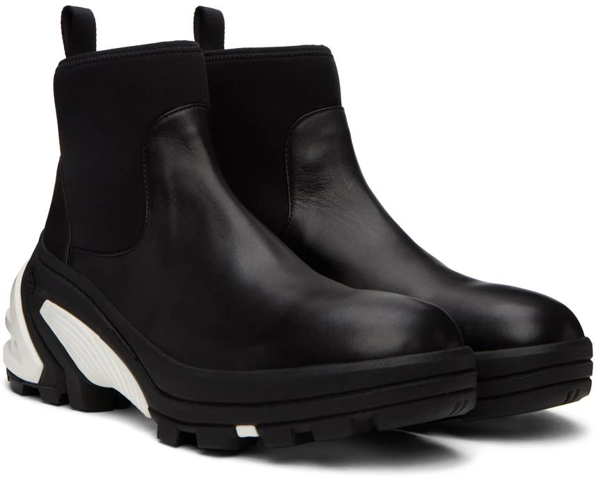 1017 ALYX 9SM Black Leather Mid Chelsea Boots 4