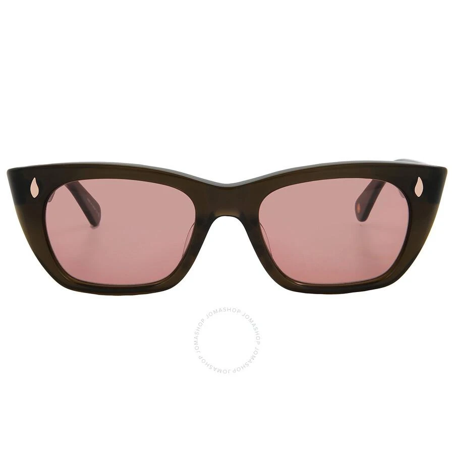 GARRETT LEIGHT WEBSTER SUN Bordeaux Cat Eye Sunglasses 2138 MSTO/BOR 49 1