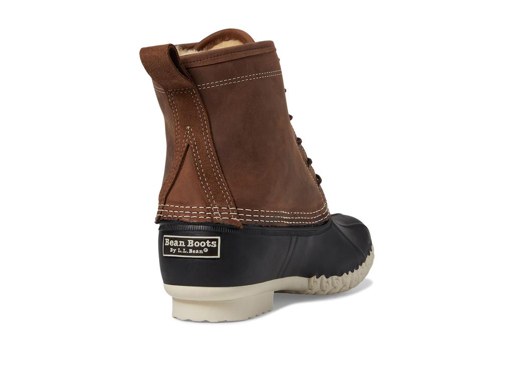 L.L.Bean Bean Boot 8 Limited Edition Leather Shearling Lined Dark Earth Black Natural 13 Boots Free Shipping BeyondStyle