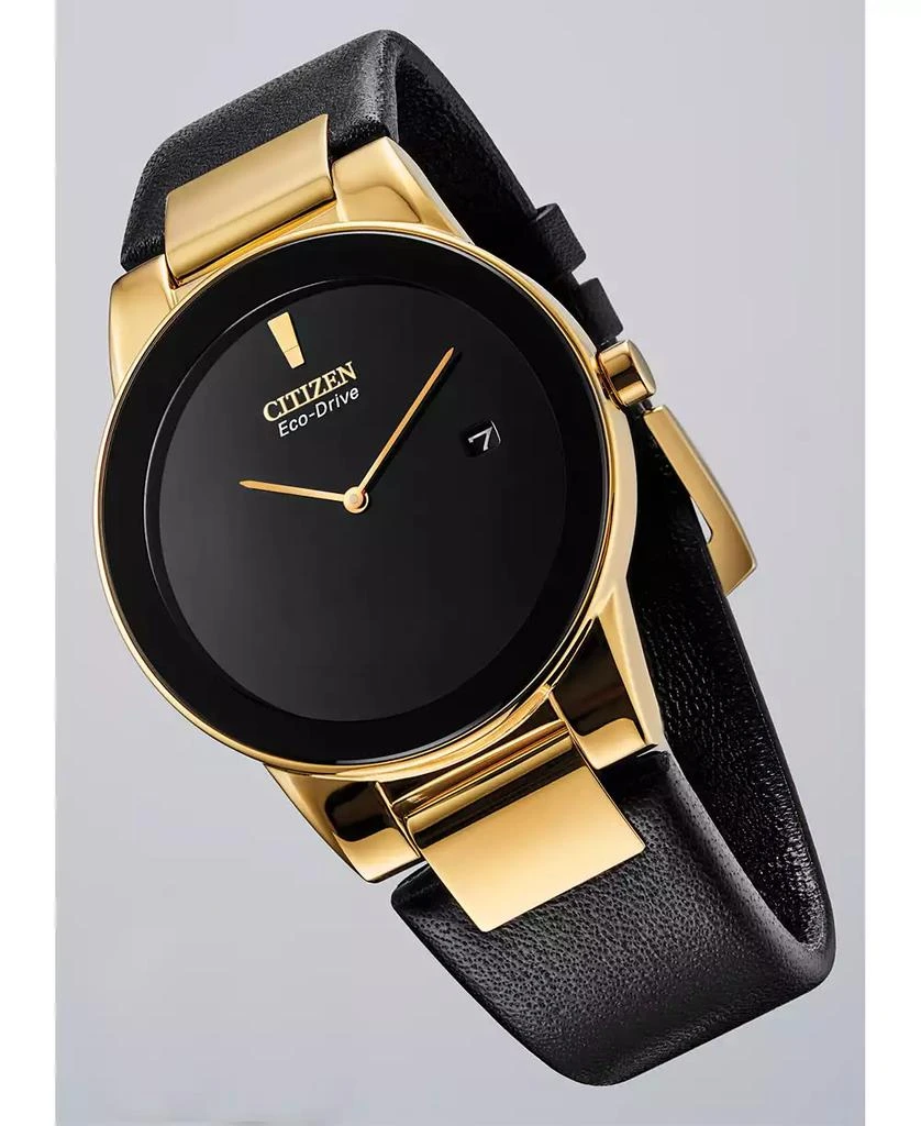 Citizen Eco-Drive Men's Axiom Black Leather Strap Watch 40mm 3