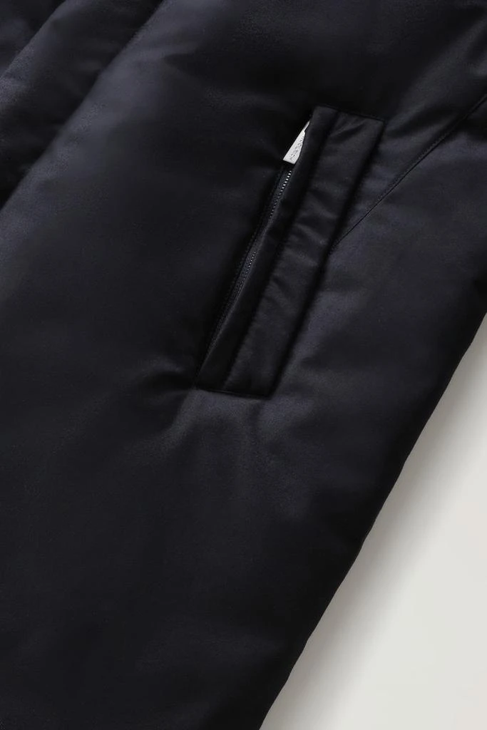 Woolrich Luxury 2-In-1 Coat in Fine Italian Wool and Silk Crafted with a Loro Piana Fabric - Men - Blue 4