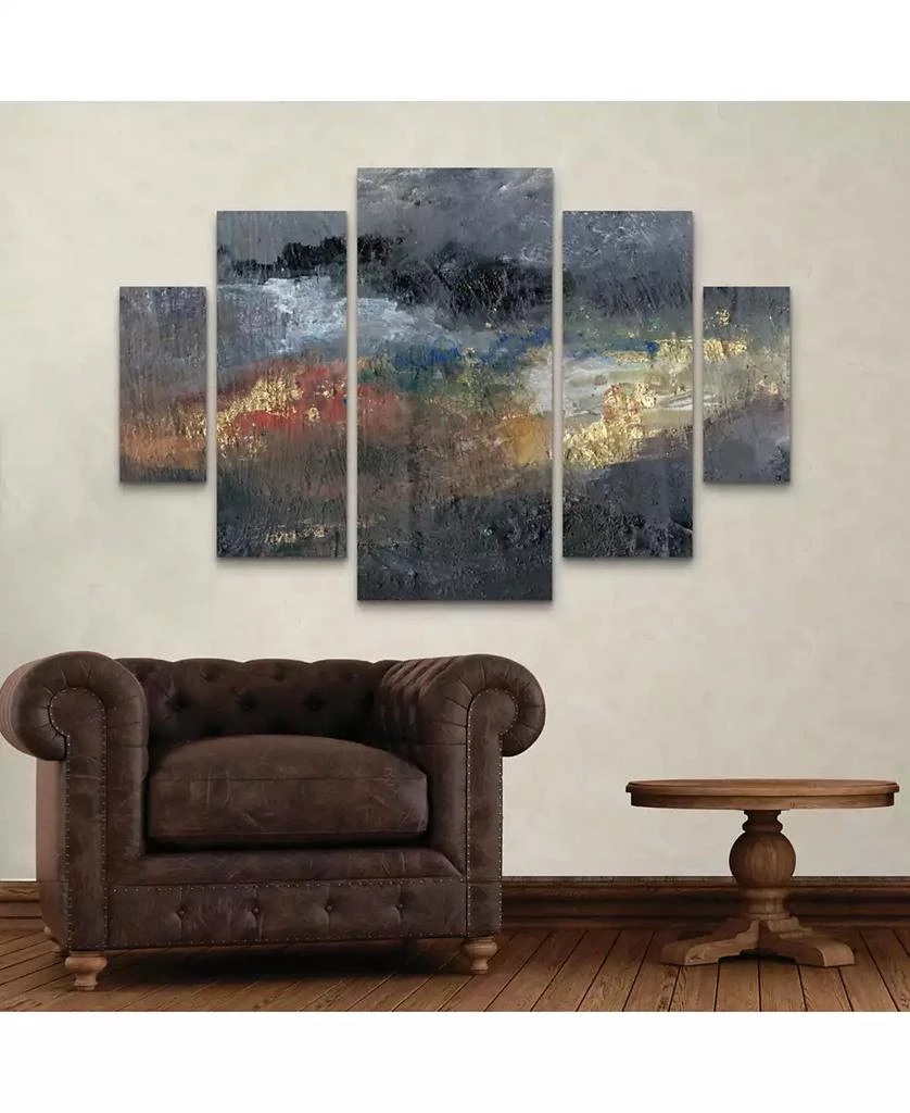 Trademark Global Joyce Combs Mountains in the Mist III Multi Panel Art Set Large Diamond - 19" x 41.5" 3