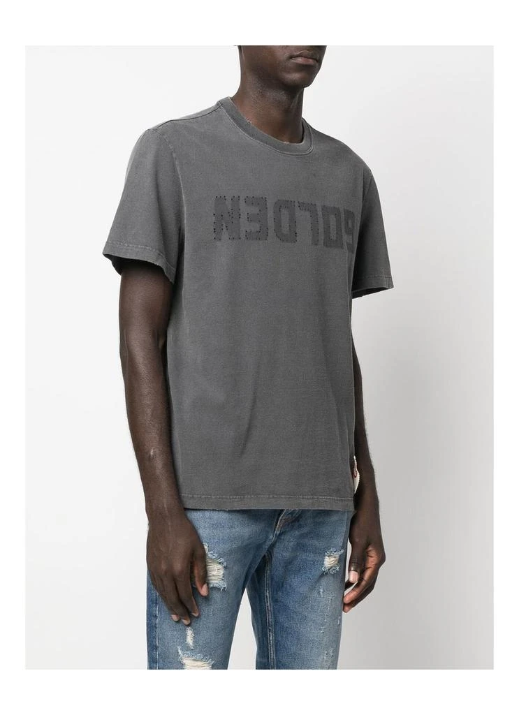 Golden Goose Golden M
s Regular T-shirt Distressed Cotton Jersey With Lo 4