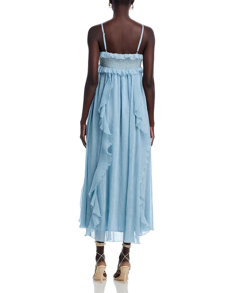 AQUA Ruffle Crinkled Midi Dress - Exclusive 4