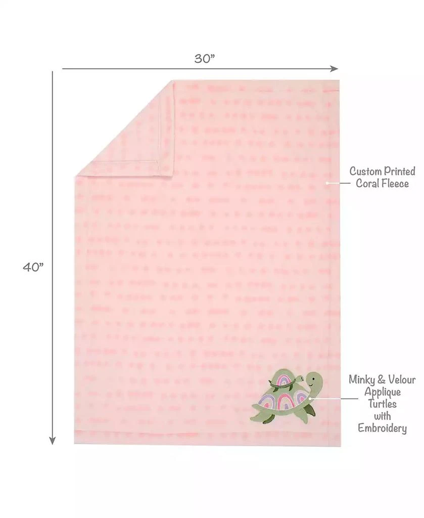 Lambs
Ivy Sea Dreams Cozy Pink Fleece Turtle Applique Baby Blanket 9