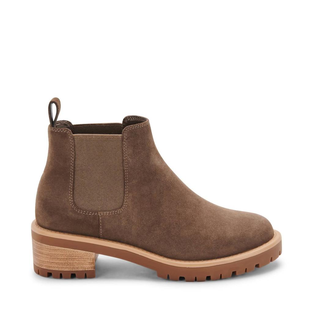 Blondo Women's Mayes Waterproof Bootie In Dark Taupe