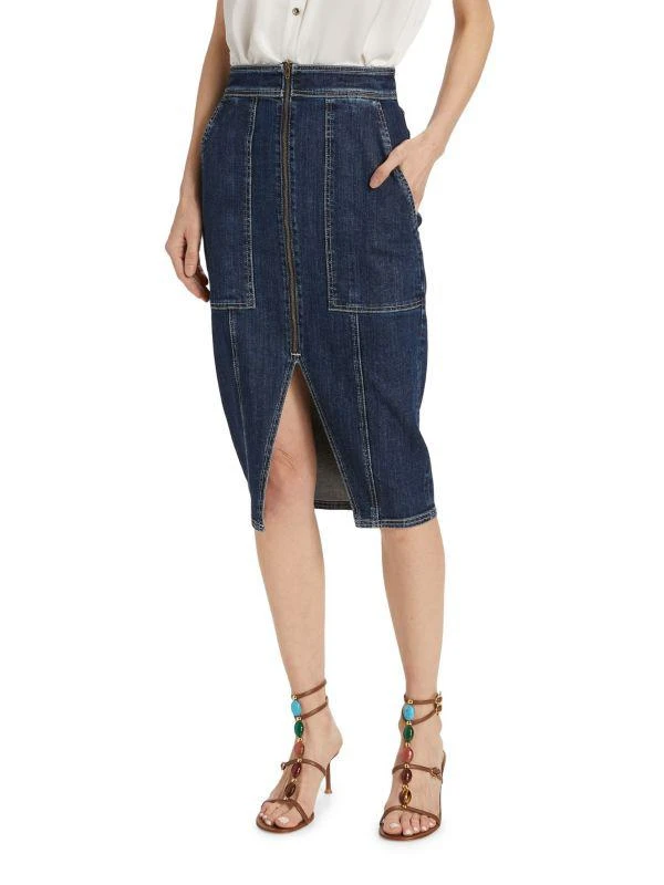 Ramy Brook Marietta Denim Utility Midi-Skirt 1