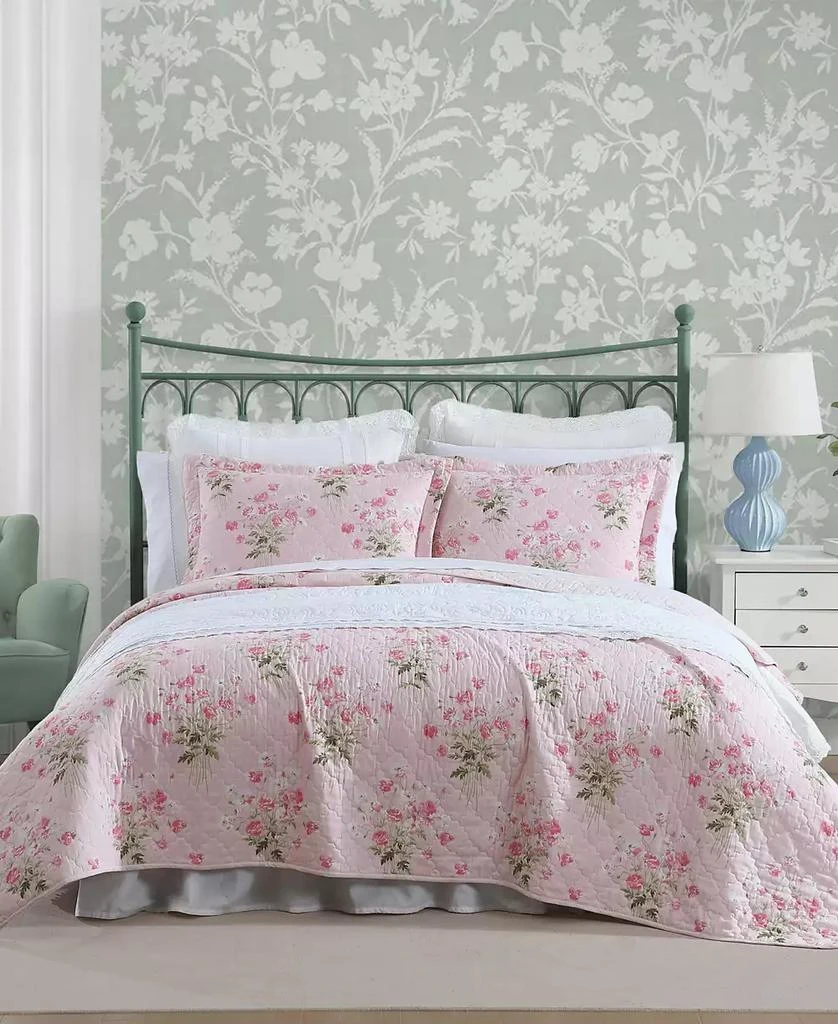 Laura Ashley Veronicas Bouquet Reversible 3 Piece Quilt Set 1
