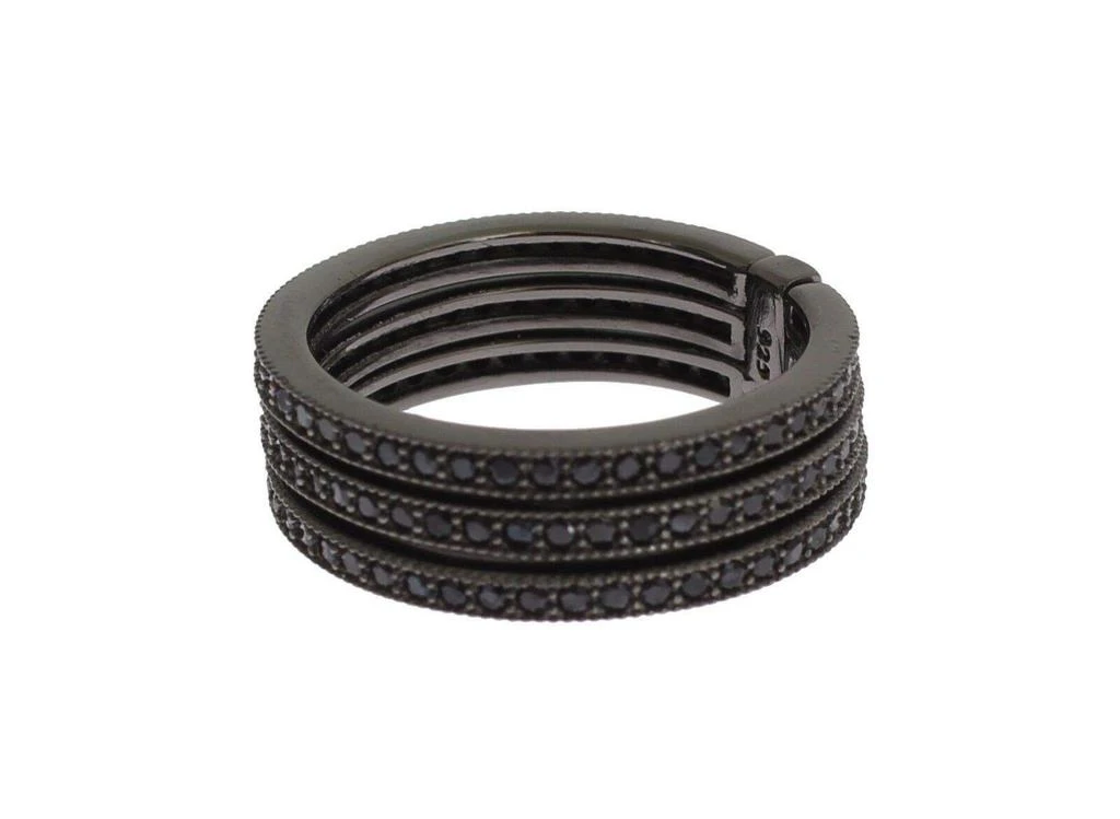 Nialaya Nialaya Black CZ 925 Sterling Silver Womens 1