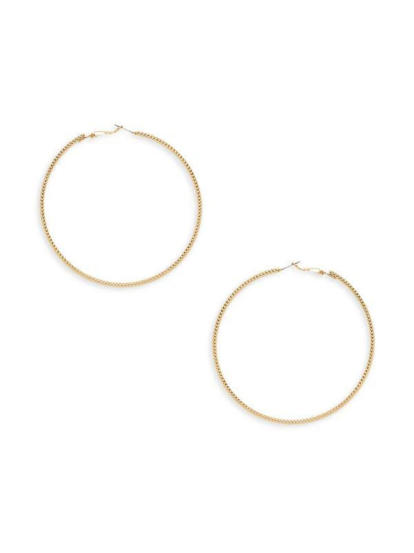 Ava & Aiden 12K Goldplated Twisted Hoop Earrings 1