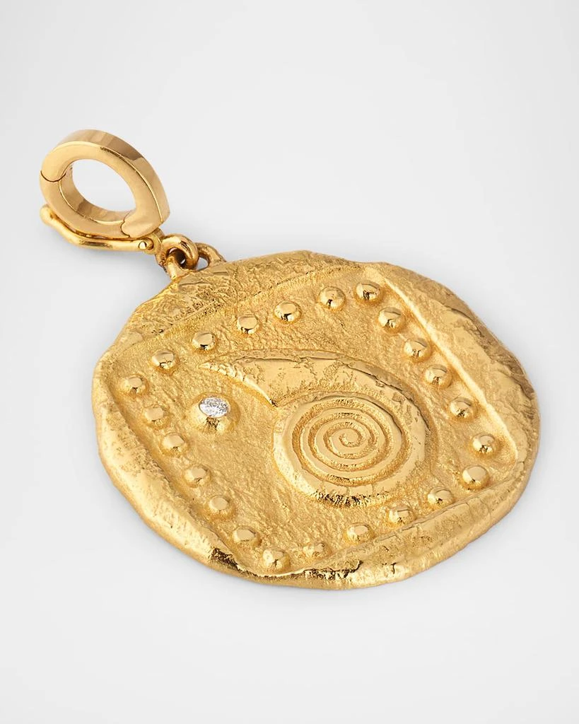 Azlee Spiral Seashell Large Coin Pendant 3
