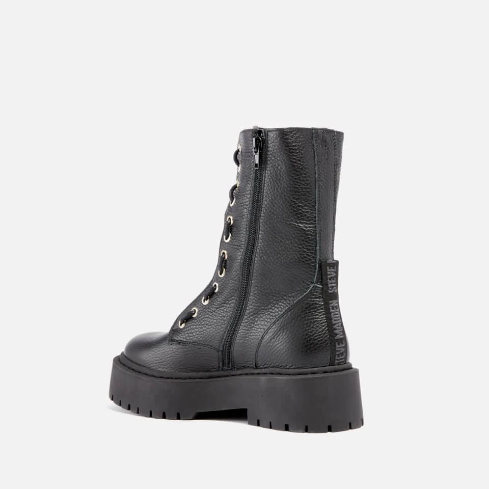 Steve Madden STEVE MADDEN WOMEN'S ODILIA LEATHER ZIPPED BOOTS 3