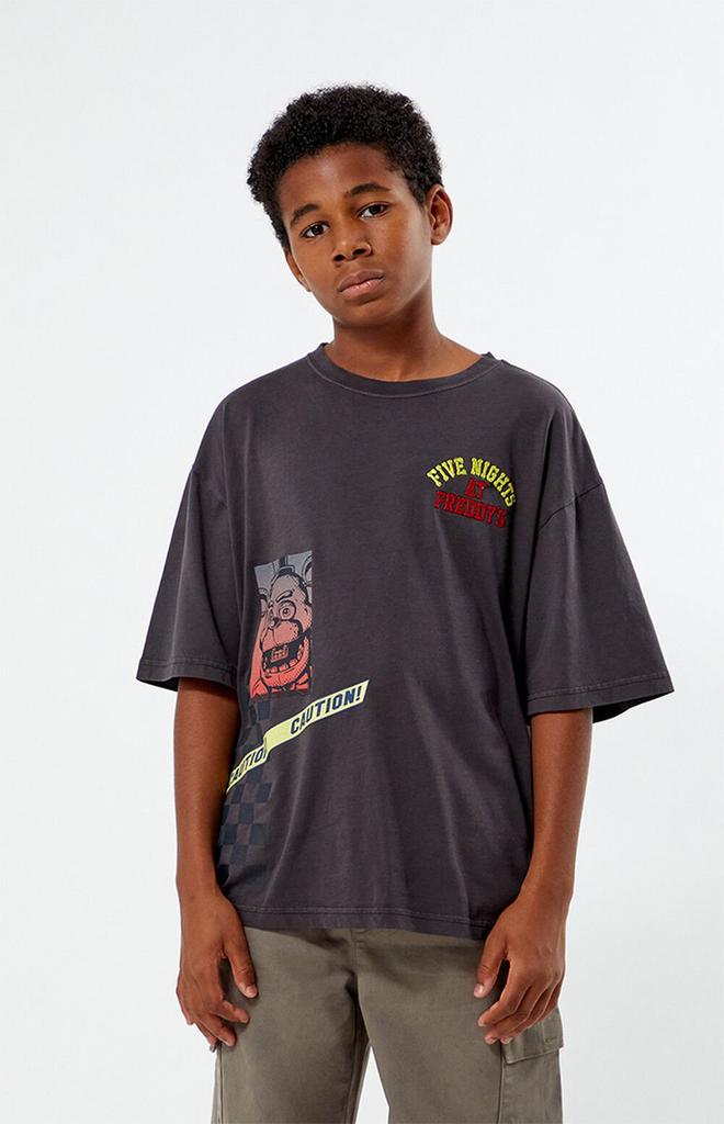 Five Nights at Freddy's Kids Caution Oversized T-Shirt