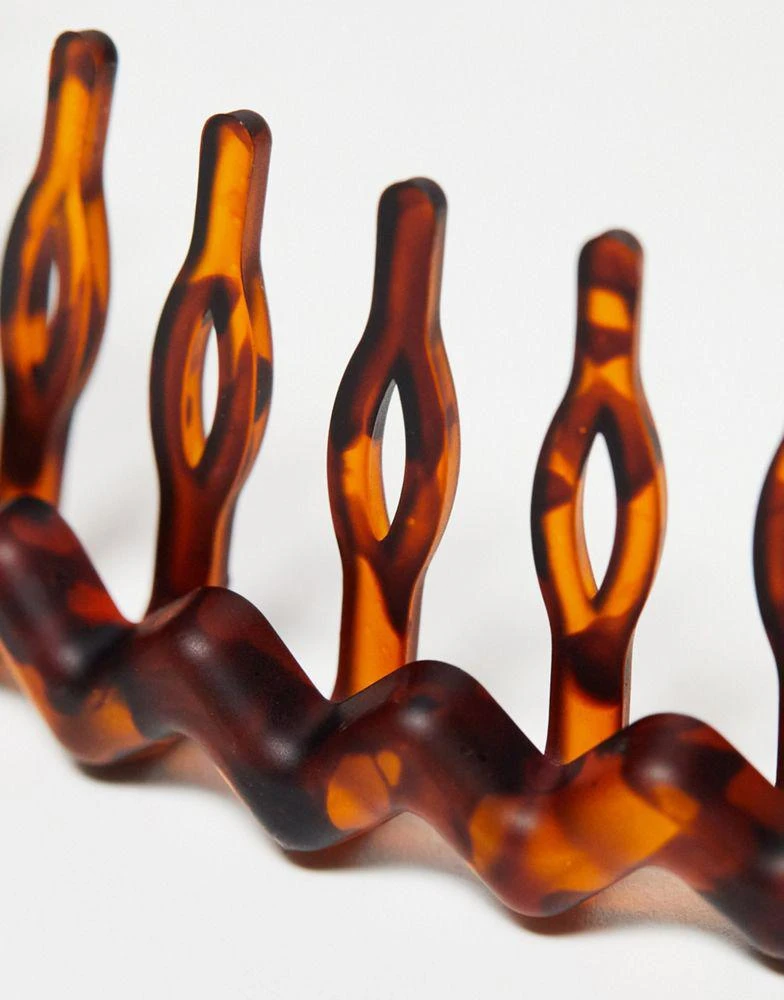 ASOS ASOS DESIGN pack of 2 90's headbands in black and tort 2