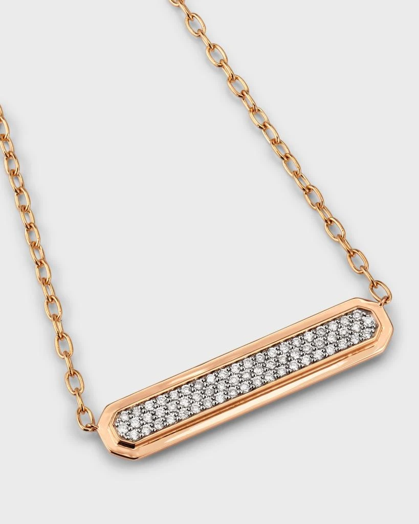 Walters Faith Carrington 18K Rose Gold and Diamond ID Bar Necklace 3