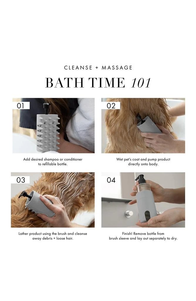 Tweezerman Pet 2-in-1 Shampoo-Dispensing Brush 7