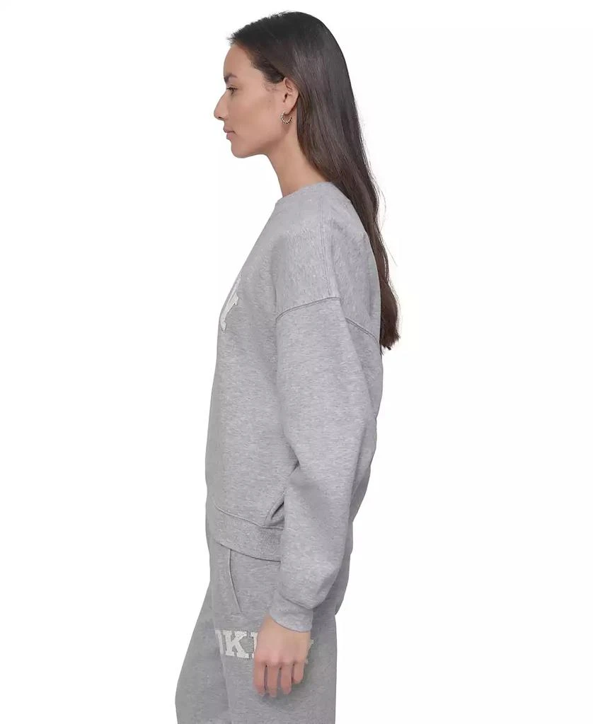 DKNY Women's Rhinestone Logo Crewneck Top 2
