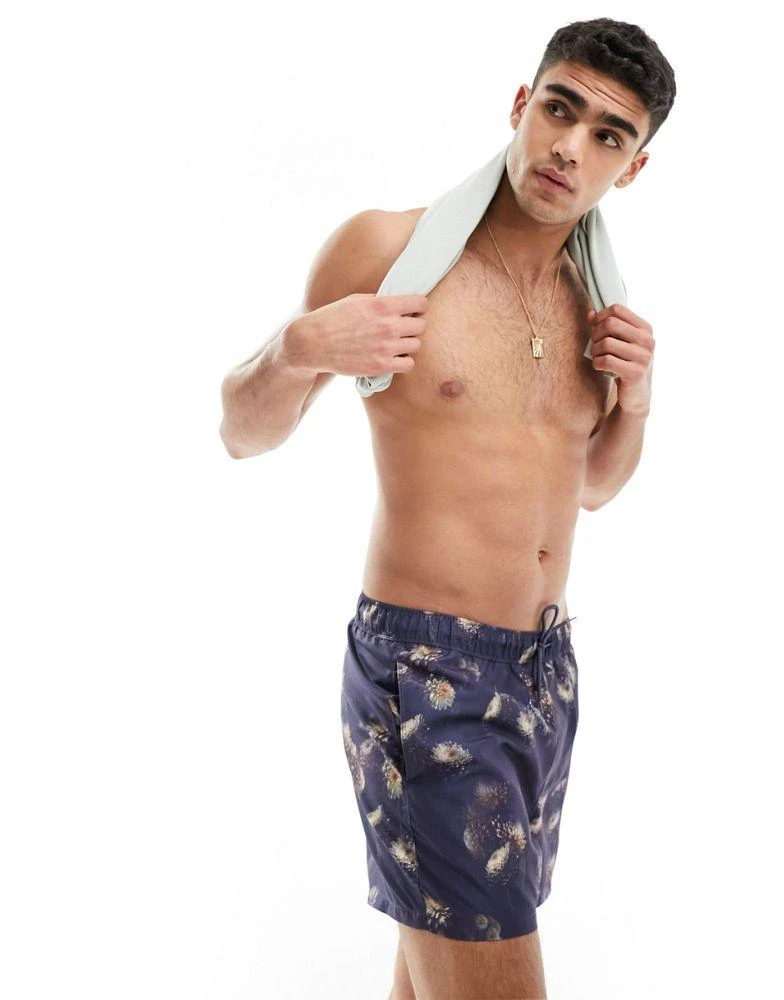 ASOS ASOS DESIGN swim shorts in short length in floral print 1