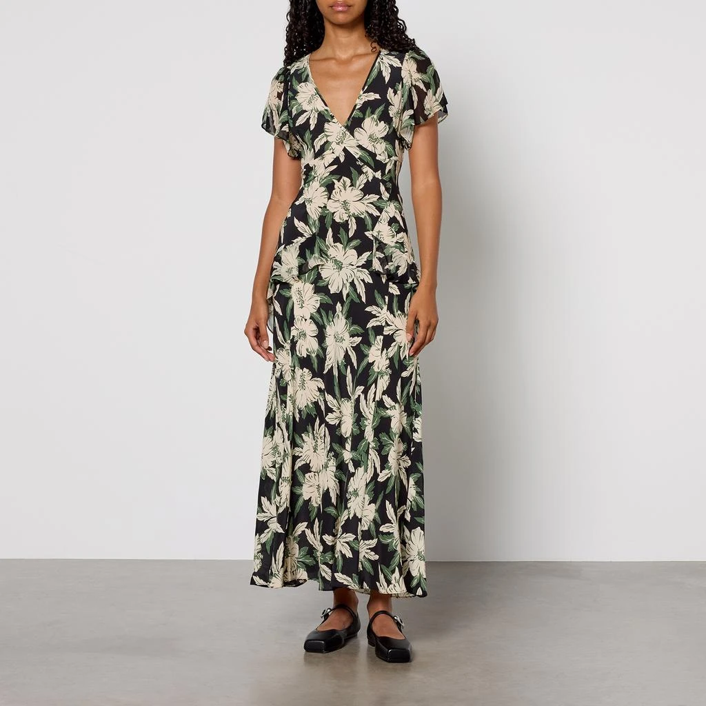 Rixo Evie Floral-Print Silk Midi Dress 1