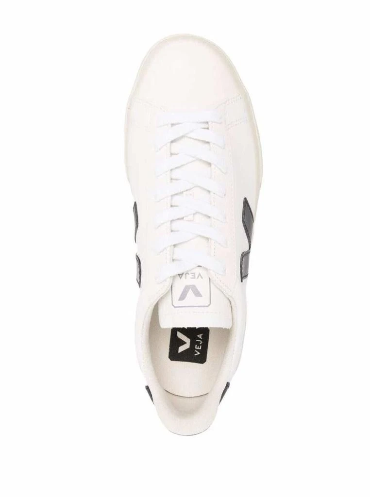 Veja 'Campo' White And Black Low Top Sneakers In Vegan Leather Unisex 4