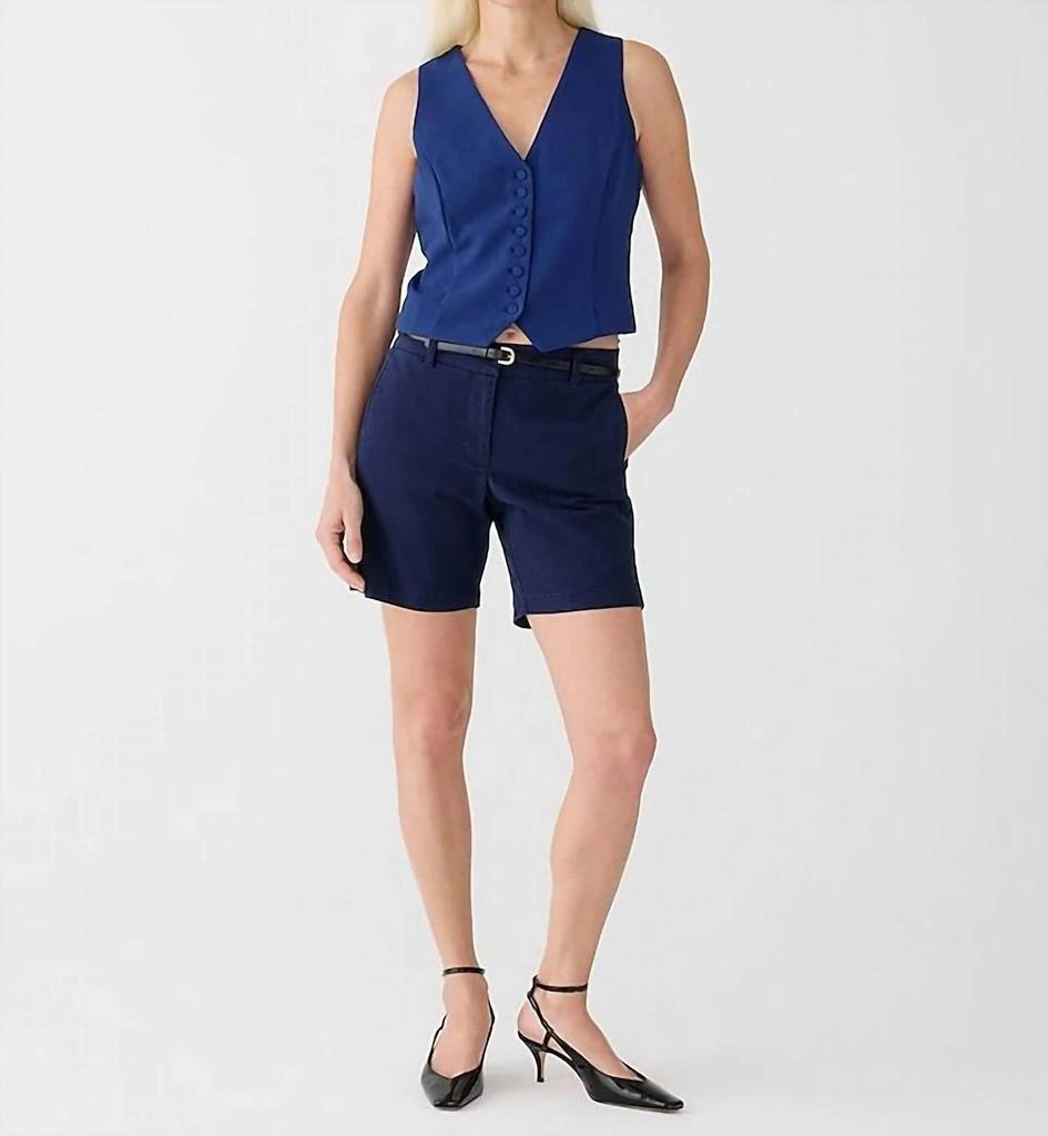 J. Crew 7 Inch Stretch Chino Short In Navy 4