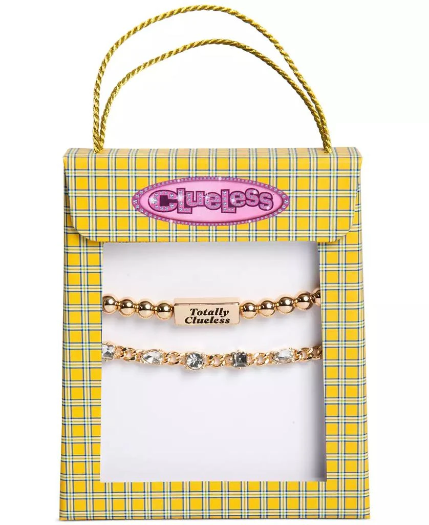 Clueless Gold-Tone 2-Pc. Set Crystal Slider 
Totally Clueless Beaded Stretch Bracelets 2