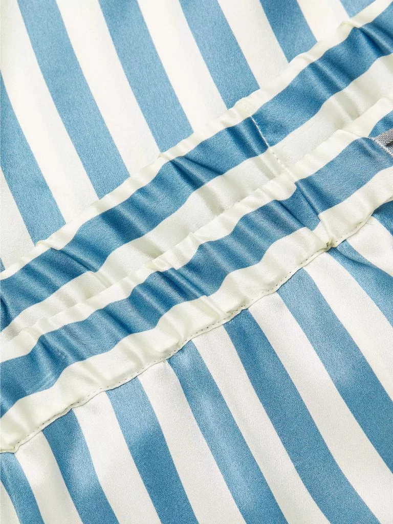 MORGAN LANE Ruthie Striped Silk Pajama Top 6