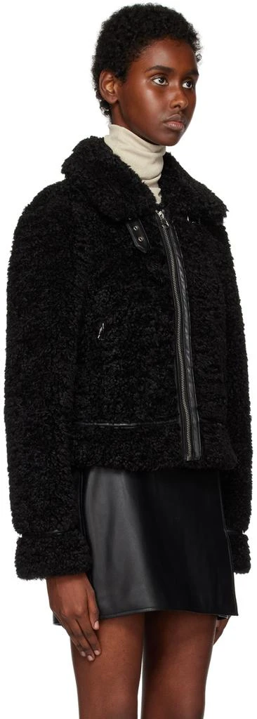 STAND STUDIO Black Audrey Faux-Fur Jacket 2