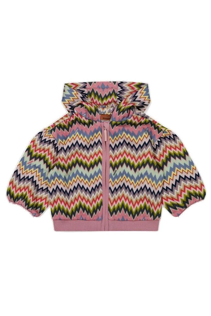 Missoni Missoni Kids Chevron-Pattern Hooded Puffer Coat