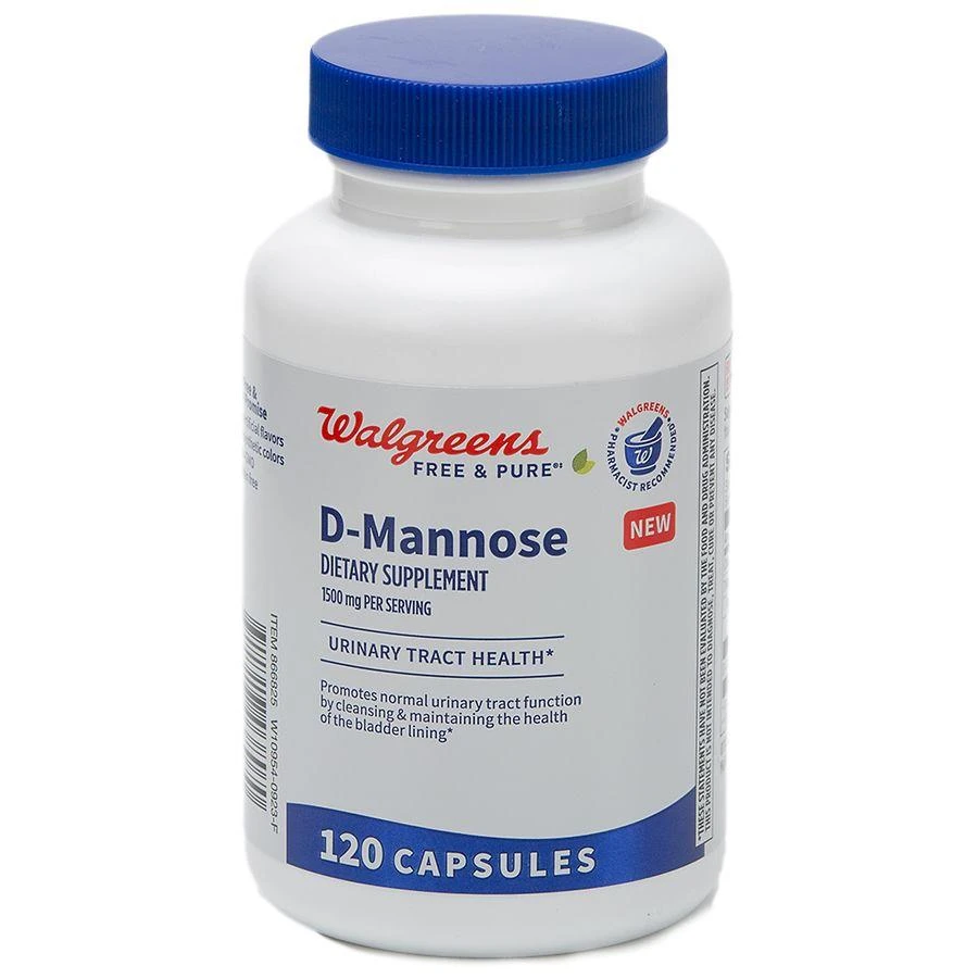 Walgreens Free & Pure D-Mannose 500mg Capsule (40 days) 1