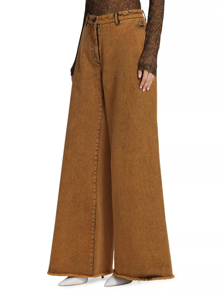 Rosetta Getty Flared Acid-Wash Denim Pants 4