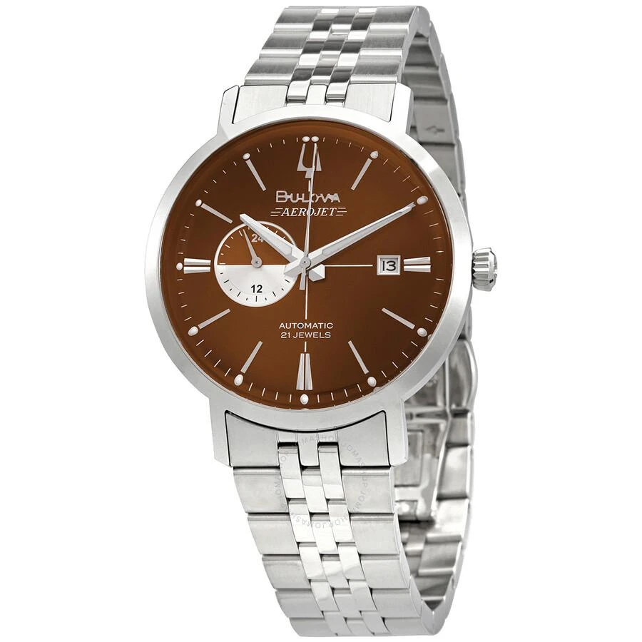 Bulova Aerojet Chronograph Automatic Brown Dial Men's Watch 96B375 1