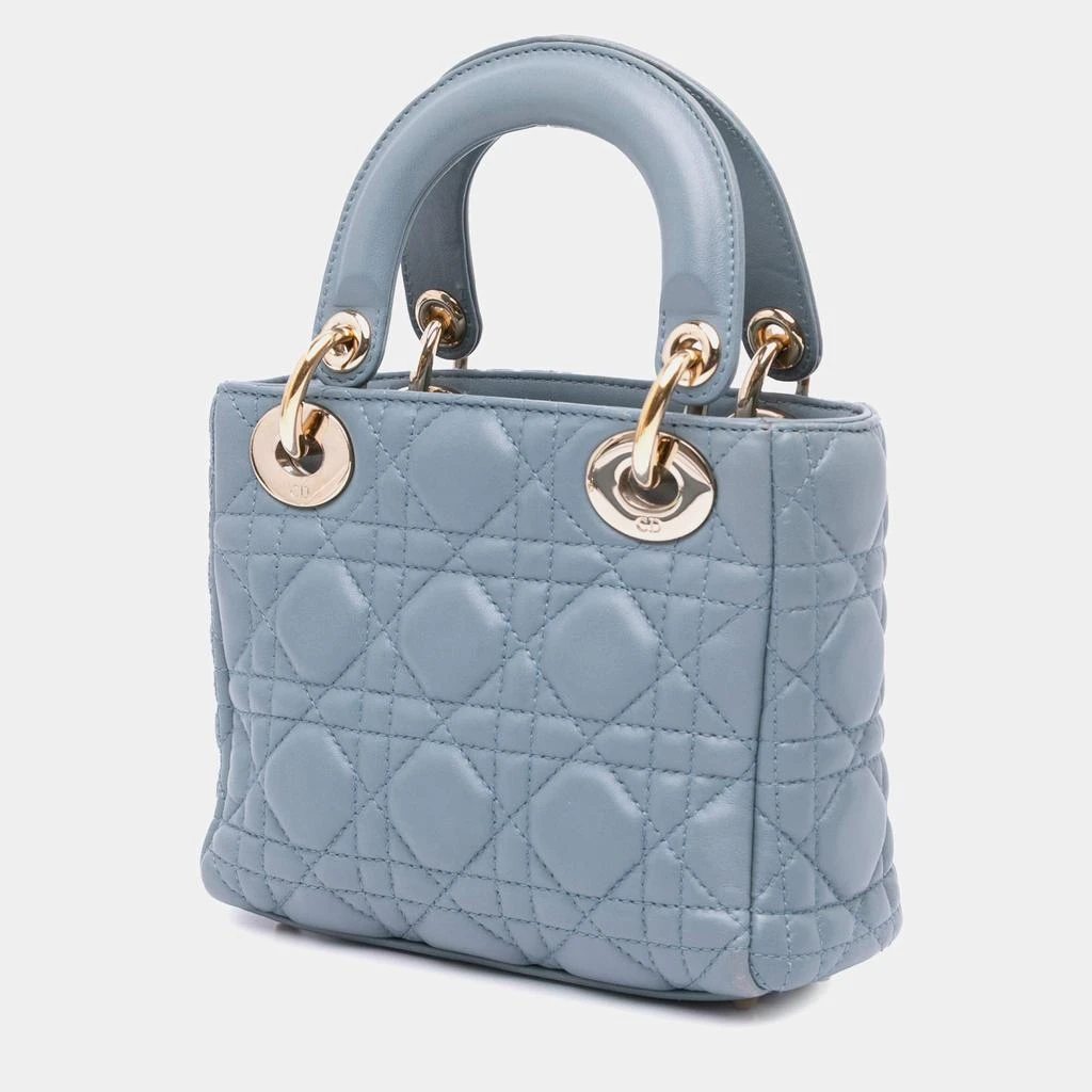 Dior Dior Blue Mini Lambskin Cannage Lady Dior 2