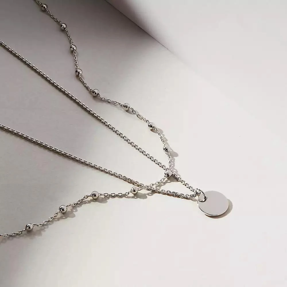 Ana Luisa Coin Necklace Set - Willow Silver 9