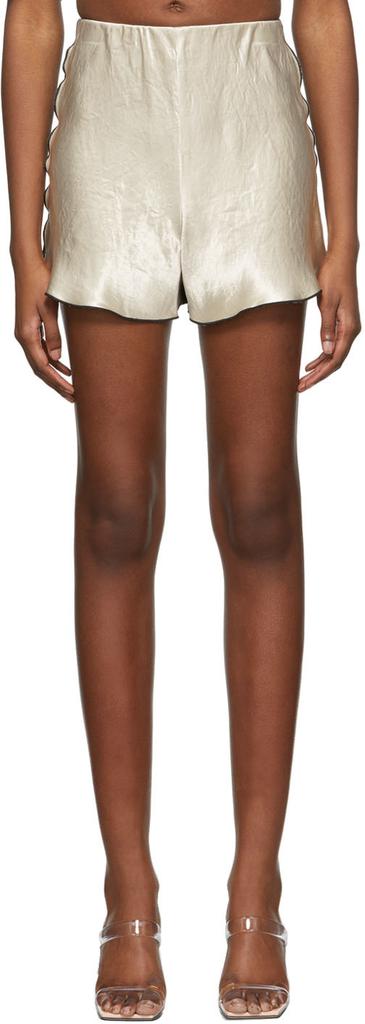 Yuzefi Black & Beige Curly Shorts