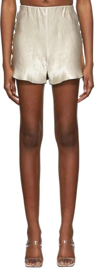 Yuzefi Black & Beige Curly Shorts 1
