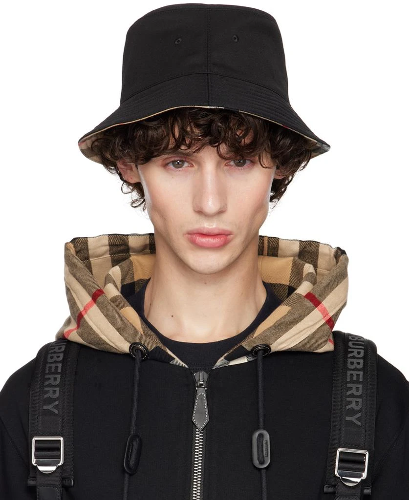 Burberry Black Check Reversible Bucket Hat 1