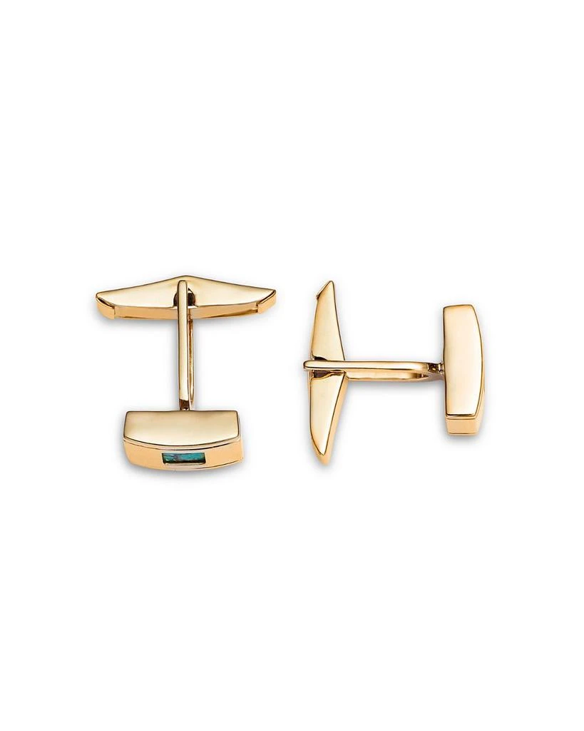 Bloomingdale's Men's Turquoise Cufflinks in 14K Yellow Gold 2