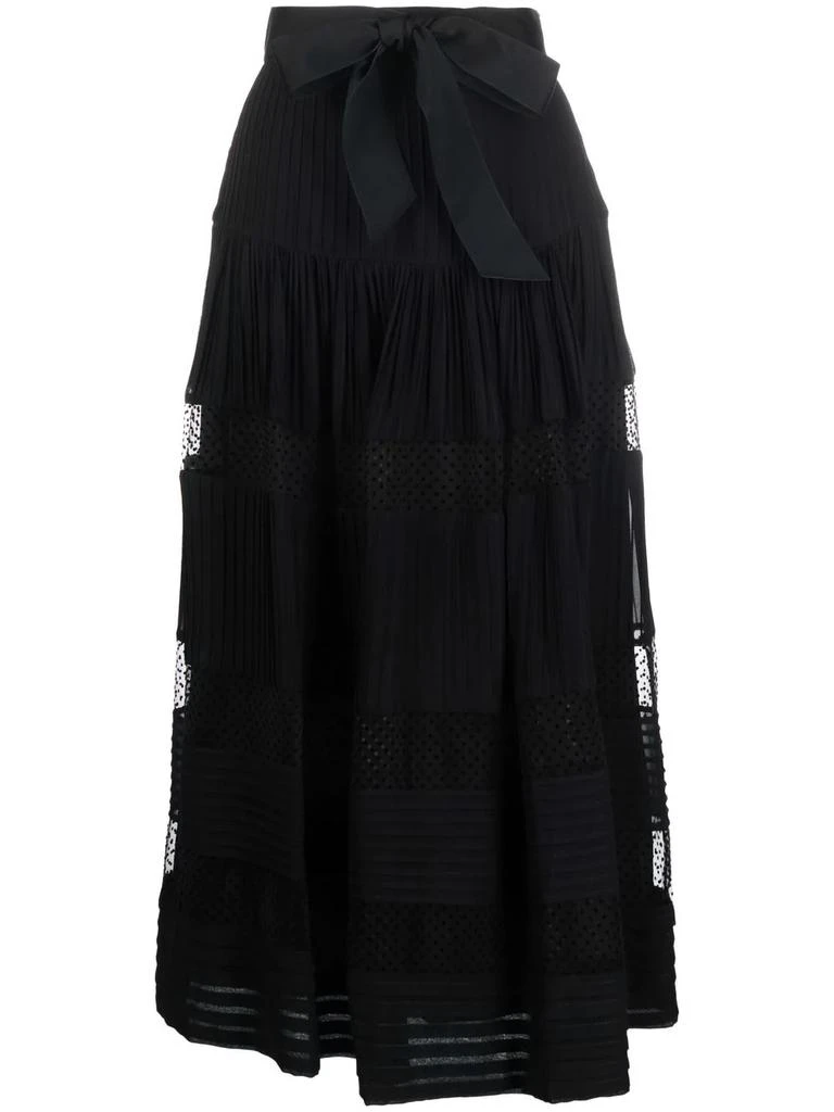 Zimmermann high-waisted panelled maxi skirt - women -  -  - Black 1
