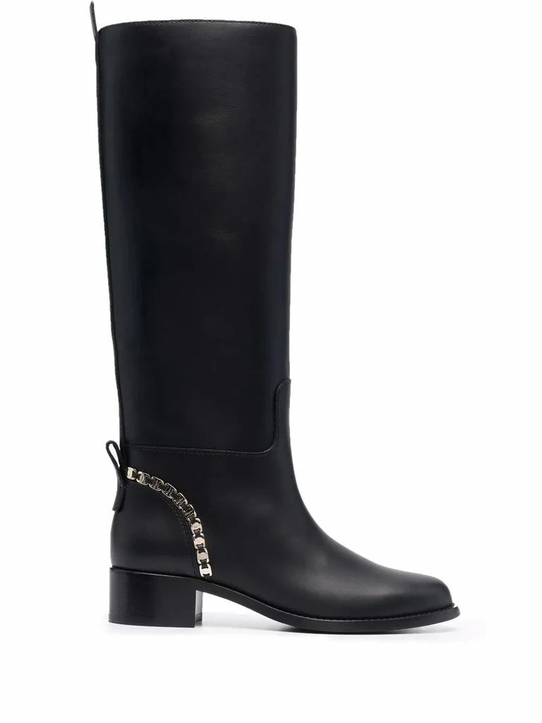 Salvatore Ferragamo Ferragamo Vara Chain Knee-High Boots 4