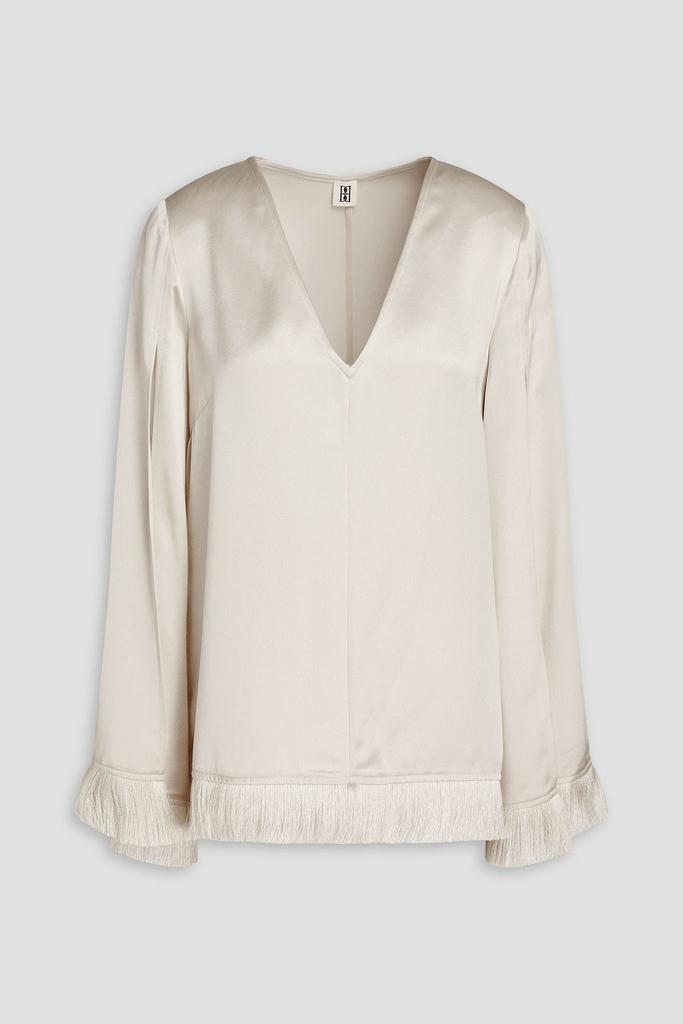 BY MALENE BIRGER Avelas fringed satin-crepe blouse