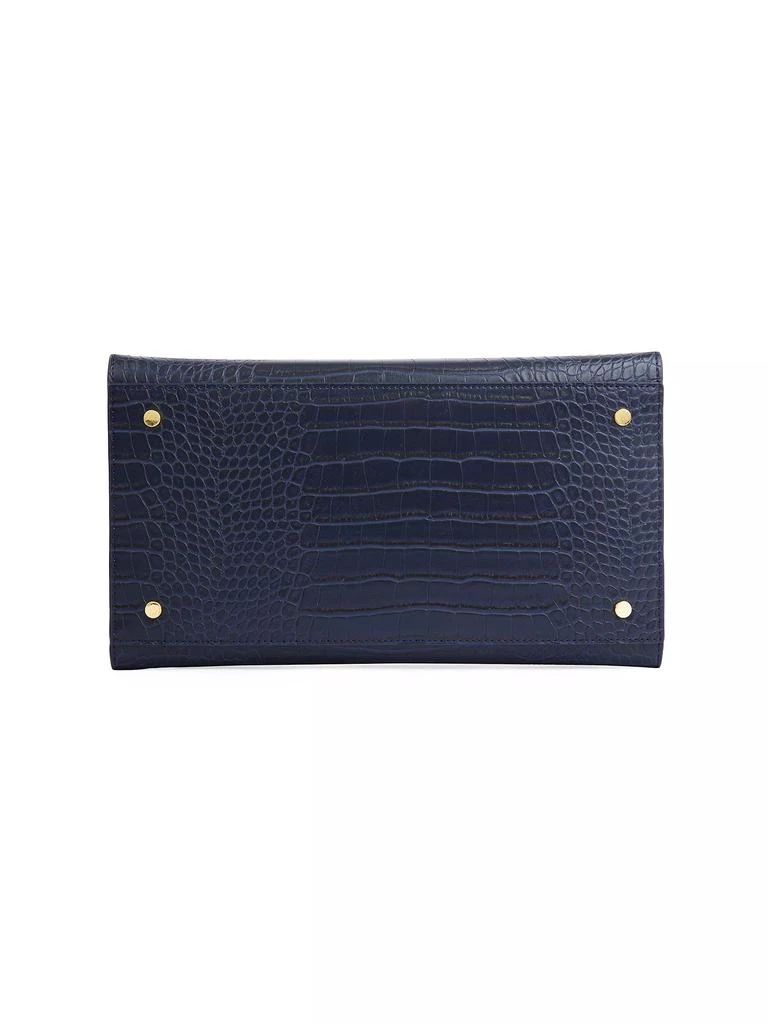 Modern Picnic Large Luncher Embossed Faux Leather Shoulder Bag 7