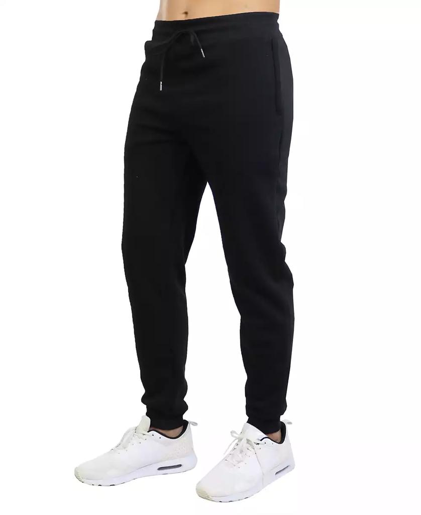 Blu Rock Men's Modern-Fit Heavyweight Jogger Sweatpants with Zipper Side Pockets