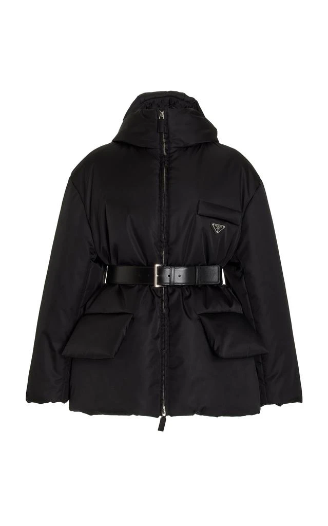 Prada Prada - Belted Re-Nylon Down Jacket - Black - IT 42 - Moda Operandi 1