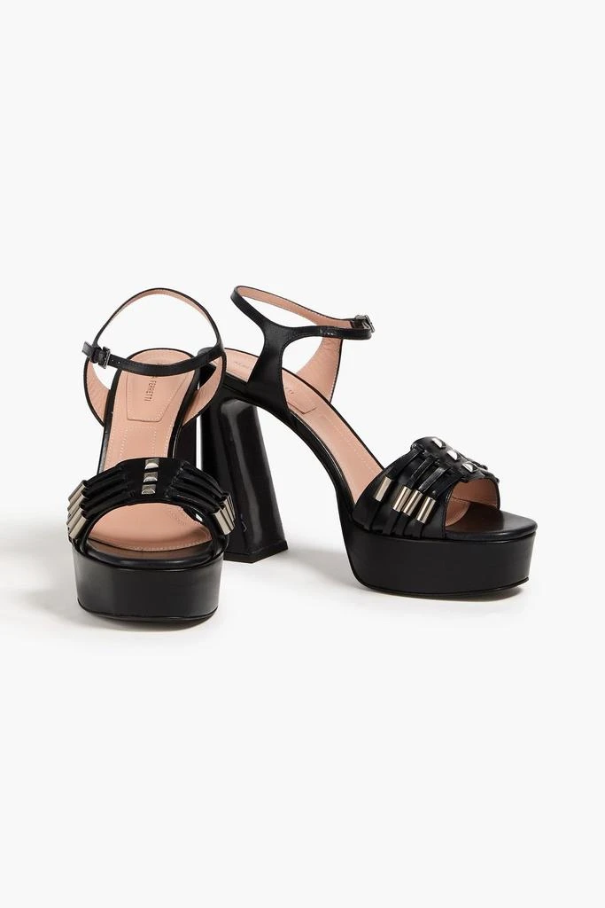 Alberta Ferretti Studded leather platform sandals 2