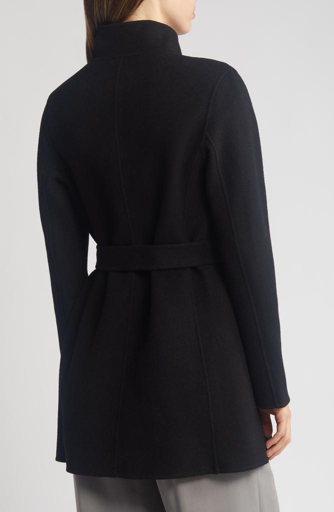 Soia & Kyo Kenia Funnel Neck Wool Blend Wrap Coat