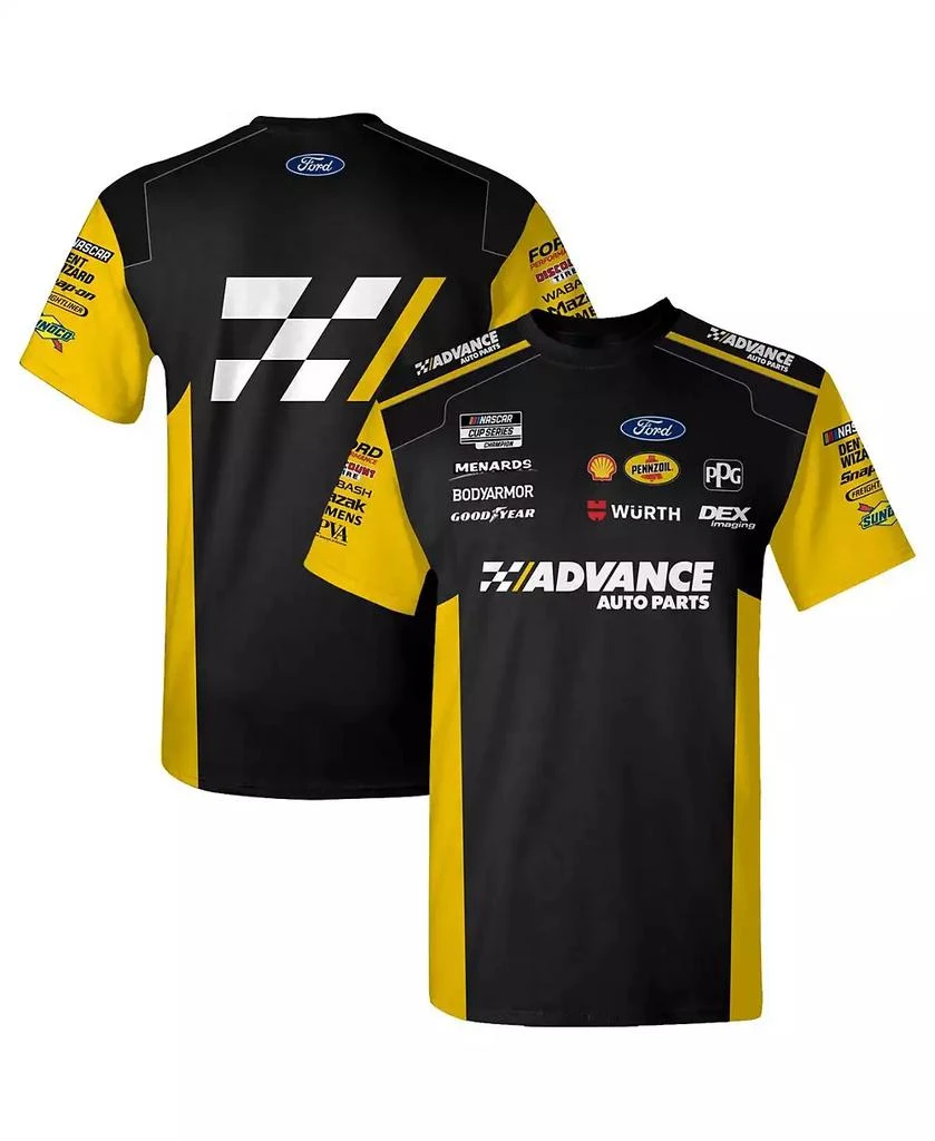 Team Penske Men's Black/Yellow Ryan Blaney Advance Auto Parts Uniform T-Shirt 1