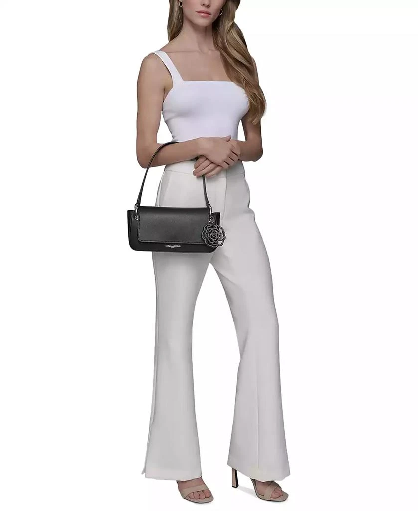Karl Lagerfeld Paris Monet Embroidered Leather Shoulder 6